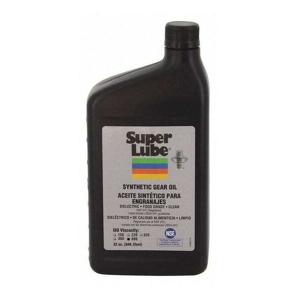 1 qt. Gear Oil Bottle, 680 ISO Viscosity, 140 SAE, Translucent Clear