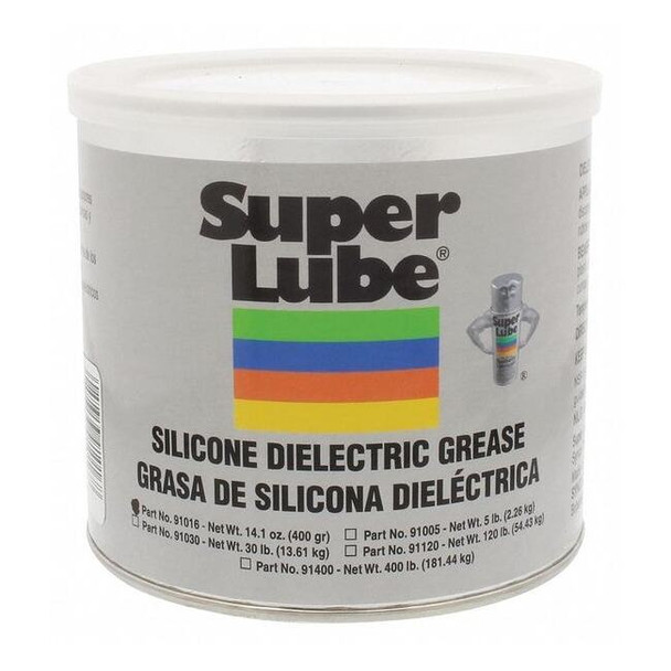 Super Lube 400g Translucent White Silicone Di-Electric Grease Can 91016
