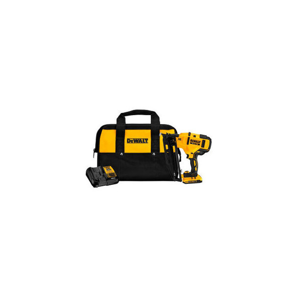 DeWalt 20V MAX 16 Gauge Angled Cordless Finish Nailer Kit 16 Gauge Li-Ion