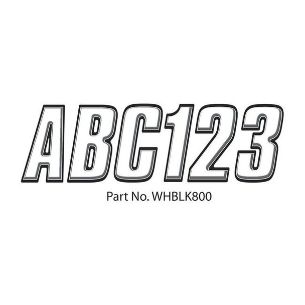 Hardline Products LetterandNumberLabelSet,3inH,1-1/2inW GWHBLK800
