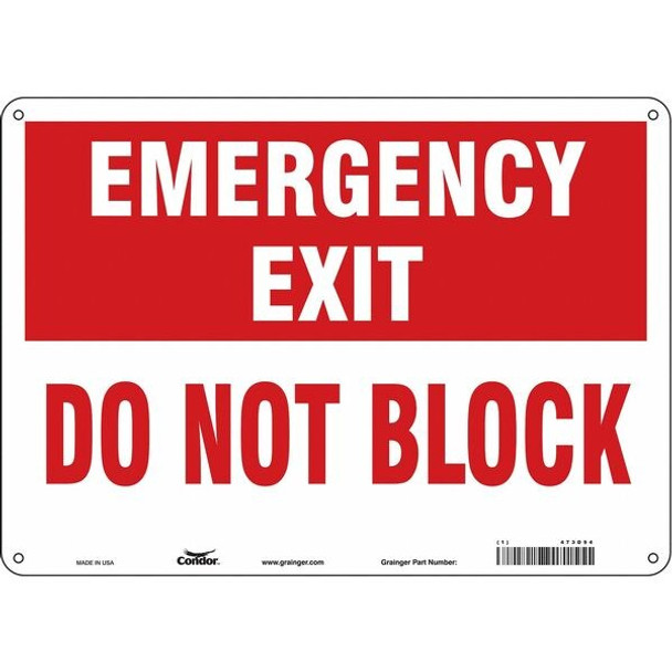 Condor Safety Sign,10 in x 14 in,Aluminum 473D94
