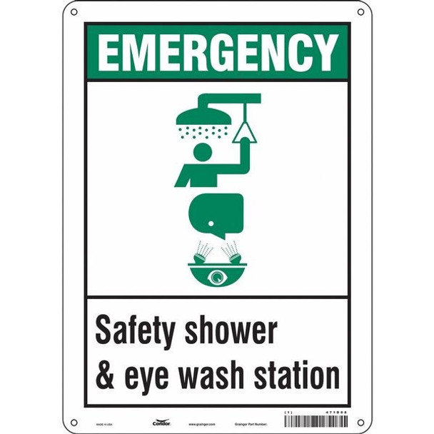 Condor Safety Sign,14 in x 10 in,Aluminum 471D08