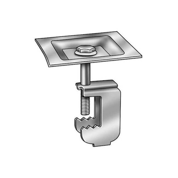 Grating Clip, For Screw Size 1/4 in, 316 Stainless Steel, 50 PK