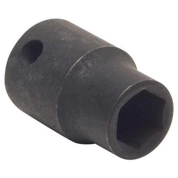 WESTWARD 1/4 in Drive Impact Socket, Standard Socket, Black Oxide,7/16 in