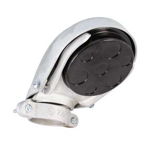 Raco EMT/IMC Cap, 2-1/2 in, Snap-On, Aluminum, Plain, Natural 2410