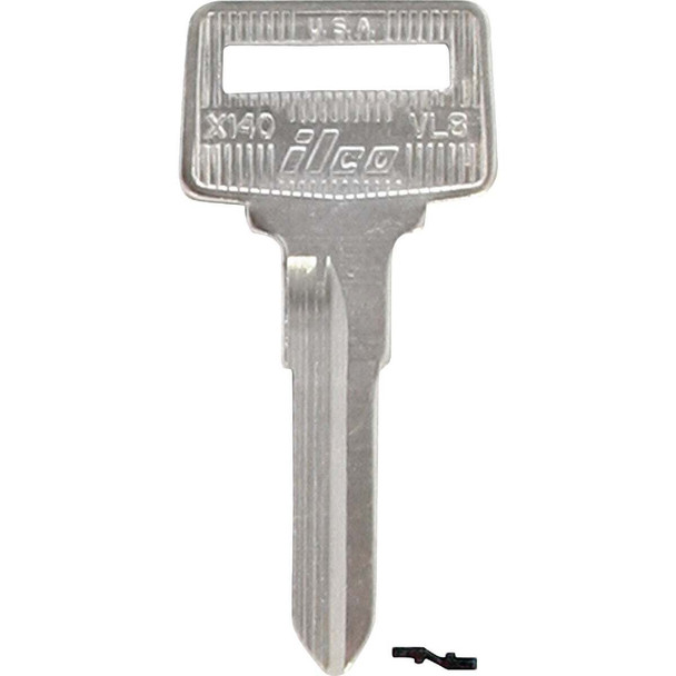 ILCO Volvo Nickel Plated Automotive Key, VL8 / X140 (10-Pack) IAF01072002