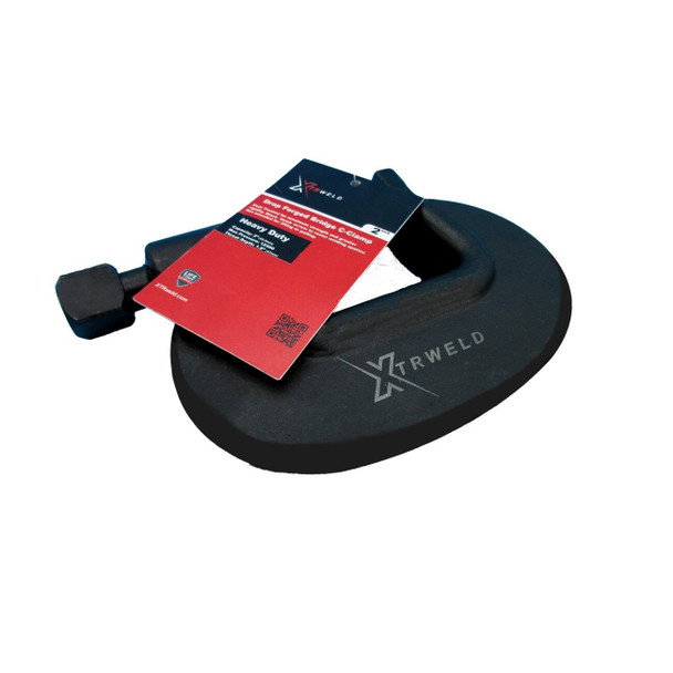 TCCB0212500HS XTRweld Clamp, 2", C, DF, Bridge, 12500 PSI, Steel, Black Oxide