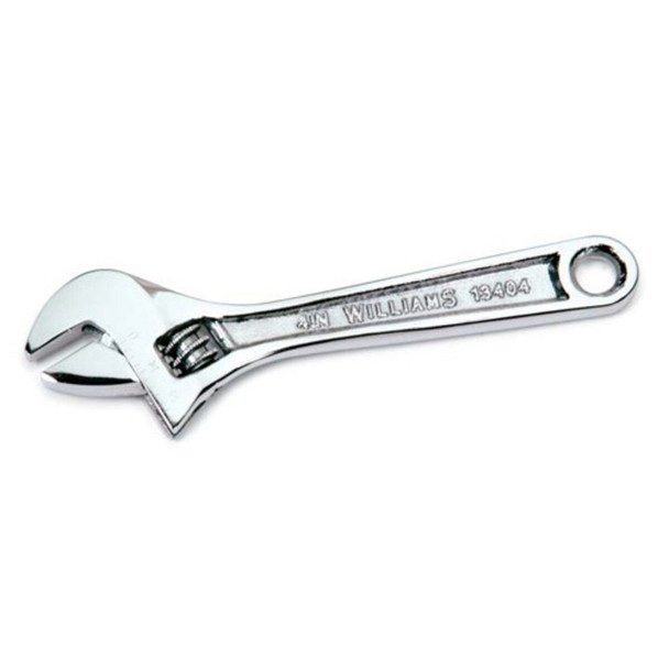 13408A Williams Adjustable Wrench, 8", Chrome