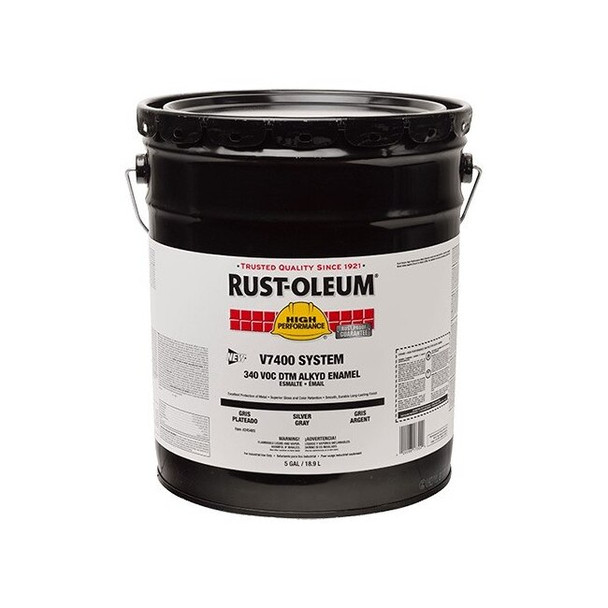 245480 Rust-Oleum V7400 Paint, 5 gal, Safety Yellow, Gloss, High Performance