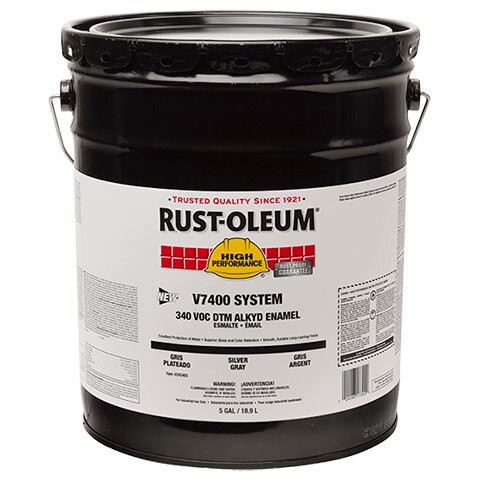 245480 Rust-Oleum V7400 Paint, 5 gal, Safety Yellow, Gloss, High Performance