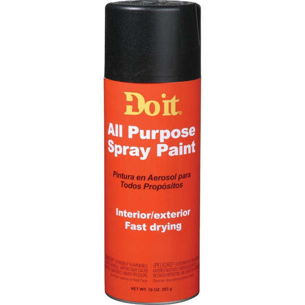 203303 10 Oz. Flat All Purpose Spray Paint, Black