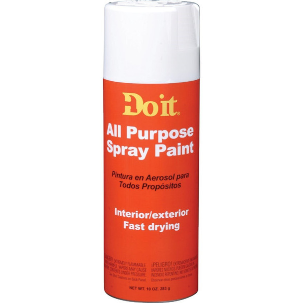 203305 10 Oz. Flat All Purpose Spray Paint, White 203305 10 Oz. Flat All Purpose Spray Paint, White