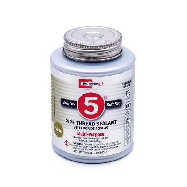 25551 RectorSeal No. 5 8 Oz. Yellow Pipe Thread Sealant