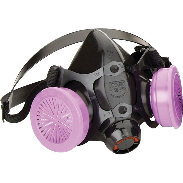 770030L North Safety Half Mask,silicone,W/dual cartridge connectors