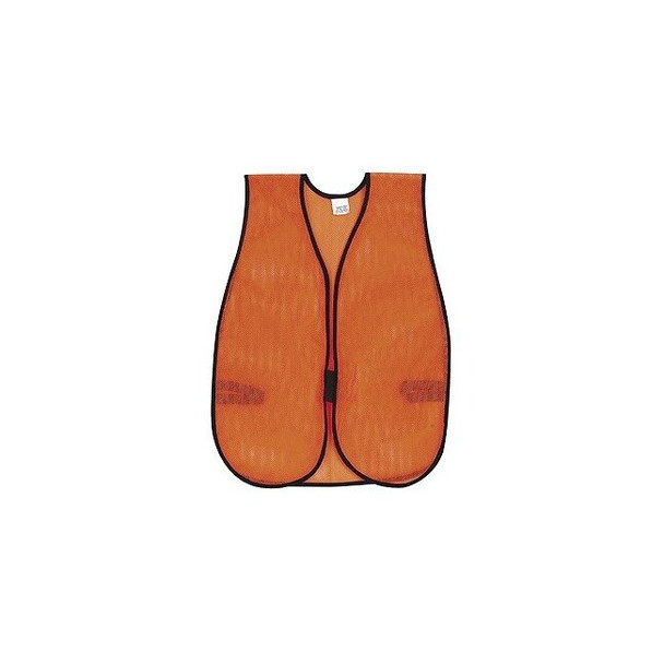 V201 MCR Mesh Safety Vest, No Stripe, Orange