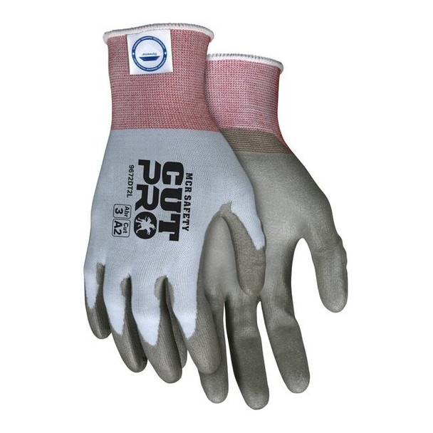 9672DT2XL MCR Safety Cut Resistant Gloves, Dyneema, X-Large, Gray/Blue