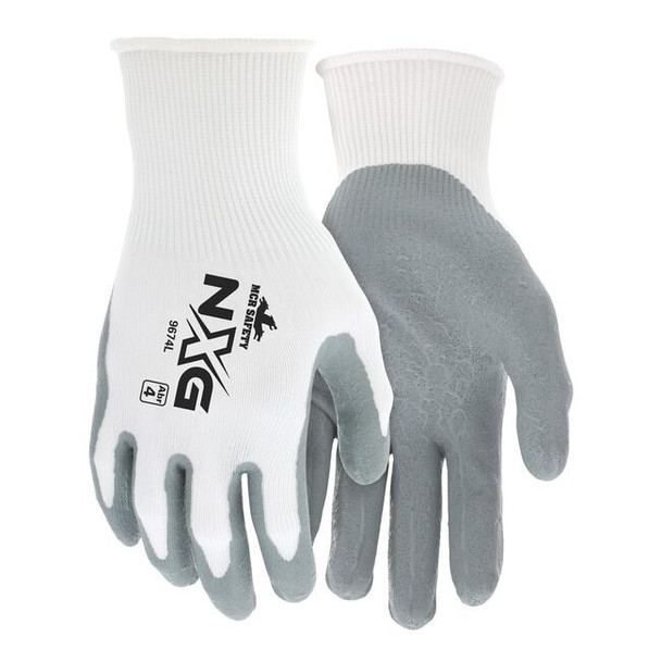 9674L MCR Safety UltraTech Gloves, Large, Nylon, Gray, Knit Wrist Cuff