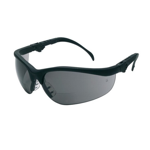 K3H20G MCR Safety Klondike KD3 Series Safety Glasses, Gray Lens, Black Frame