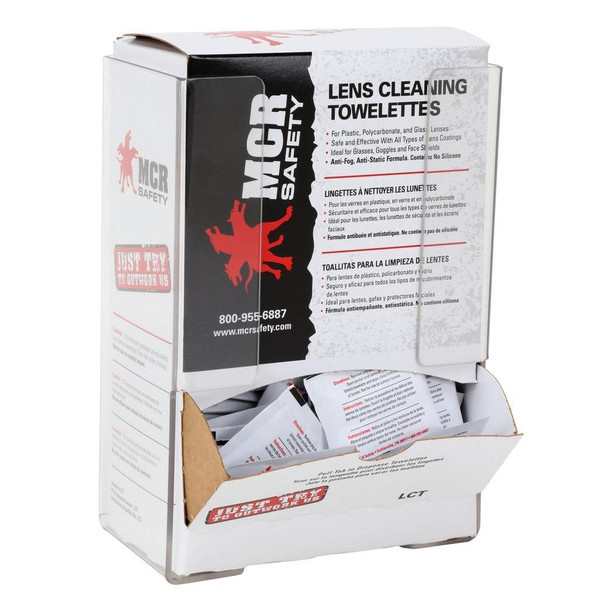 LCT MCR Lens Cleaning Towelettes individually packaged