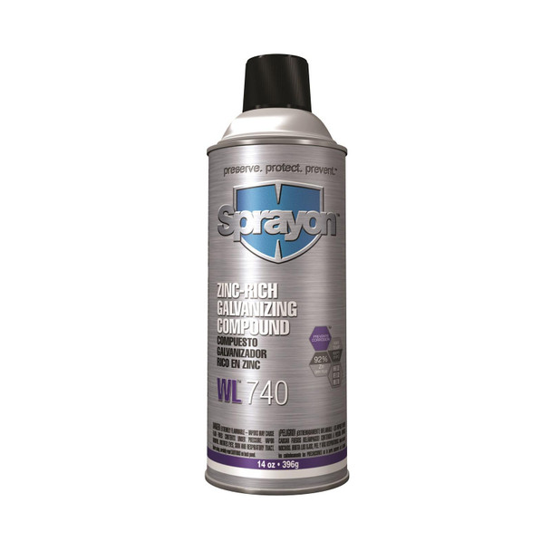 S00740 Sprayon WL740 Zinc-Rich Cold Galvanizing Compound, 14oz