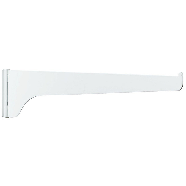 180 WH 12 Knape & Vogt 180 Series 12 In. White Steel Regular-Duty Single-Slot Shelf Bracket