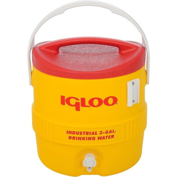431 Igloo 400 Series Commercial & Industrial Beverage Cooler, 3 Gal, Yellow & Red