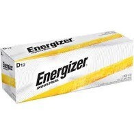 Energizer Industrial Alkaline Batteries, Size D, 12 per pack, 6 packs per case.