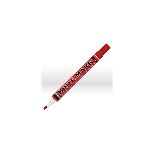 84006 ITW Dykem BRITE-MARK Permanent Paint Marker,Valve Action,Red,Med Tip