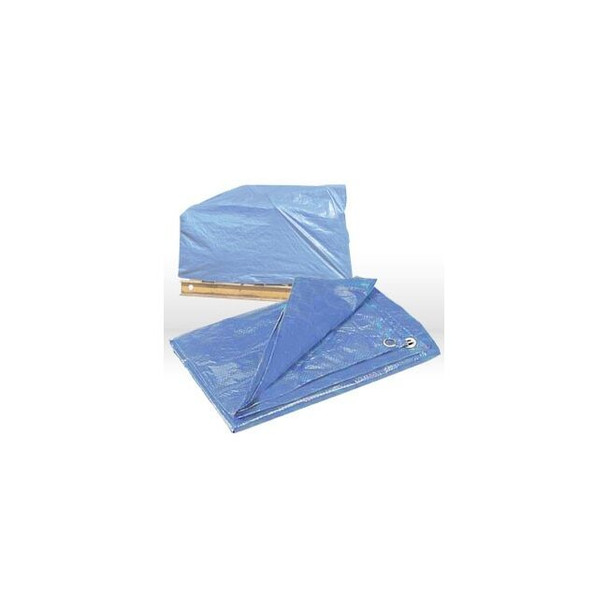 01824 CSM Tarps Economy Utility Tarp,Weave/8x8,Gauge 4.75 mil,18x24,Blue