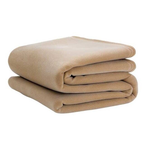 Vellux Blanket,Twin,66x90 In.,Tan,PK4 1B05405