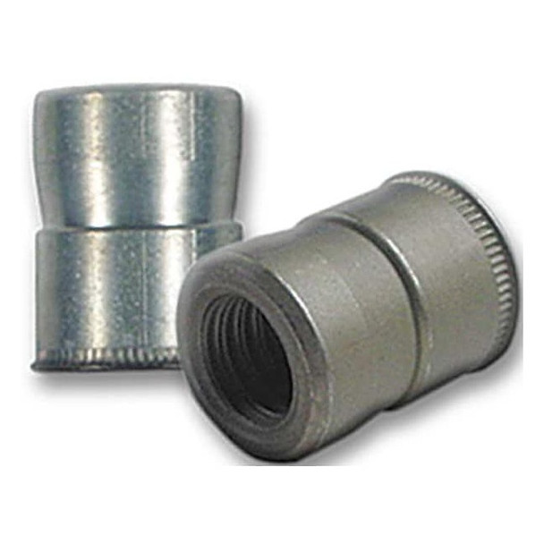 Rivet Nut, #8-32 Thread Size, 0.269 in Flange Dia., 0.37 in L, Steel, 100 PK
