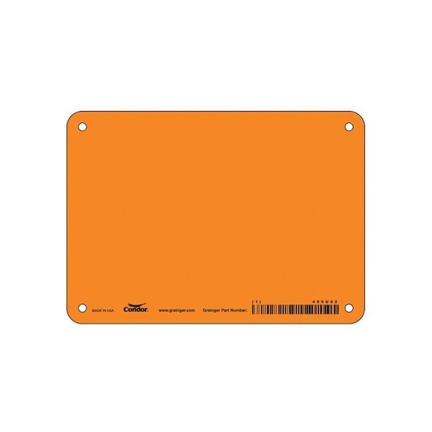 Condor Safety Sign,7" W,5" H,0.055" Thickness 486U92
