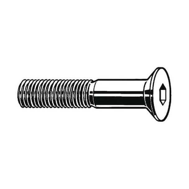 M6-1.00 Socket Head Cap Screw, Flat, Zinc Plated Steel, 16 mm Length, 100 PK