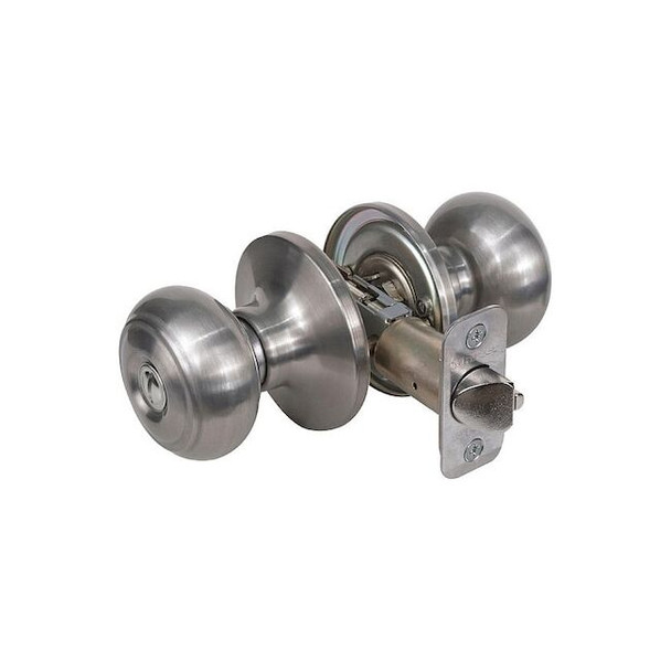 Master Lock Knob Lockset,Rusk Style,Satin Nickel RU0315BOX