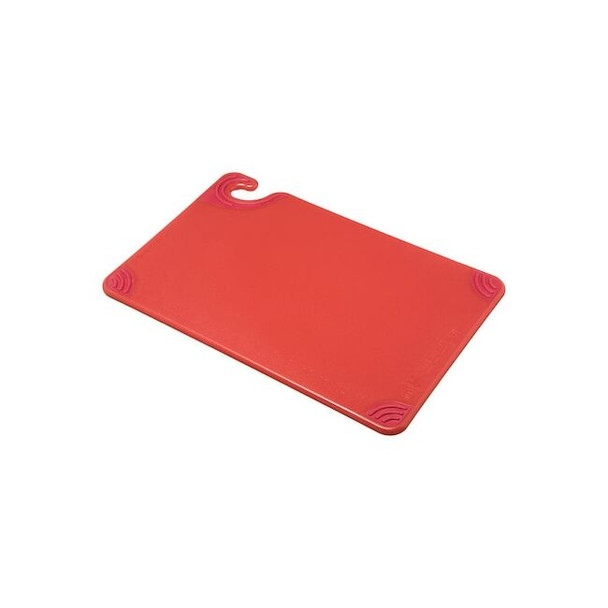 San Jamar Cutting Board,12x18,Red CBG121812RD