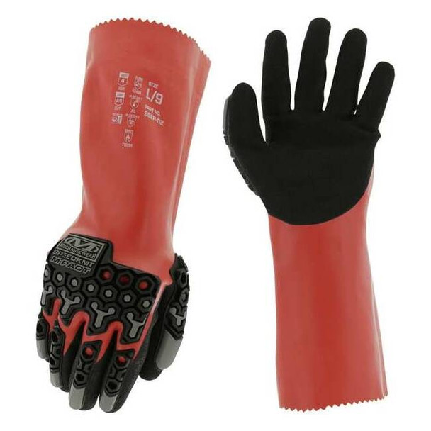 SpeedKnit M-Pact Chemical S5EP02Gloves,PR, Cut Level A4 ,Nitrile ,Sandy ,9 1 PR
