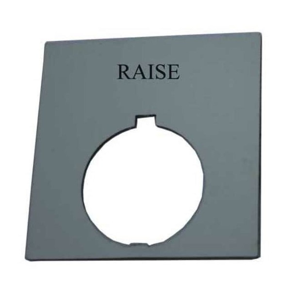 Eaton Legend Plate,Square,Raise,Black HT8SP28