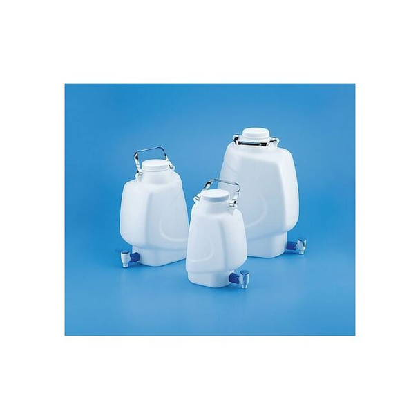 Rectangular Carboy,Stopcock,2.64 gal. (Formerly Lab Safety Supply)