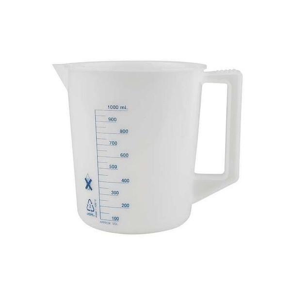 Manufacturer Varies Beaker, Handle, 1000mL, 32 Oz, Polyethylene 6FAF9
