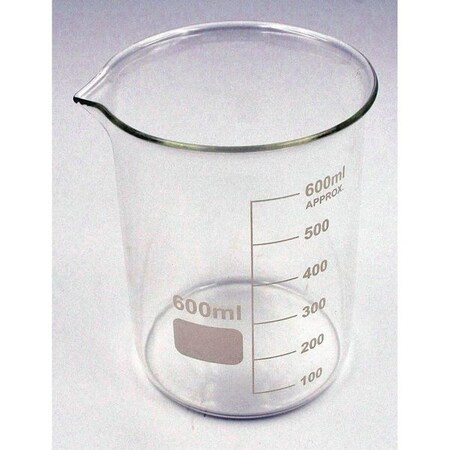 Manufacturer Varies Beaker, Low Form, Glass, 600mL, PK6 5YGZ5