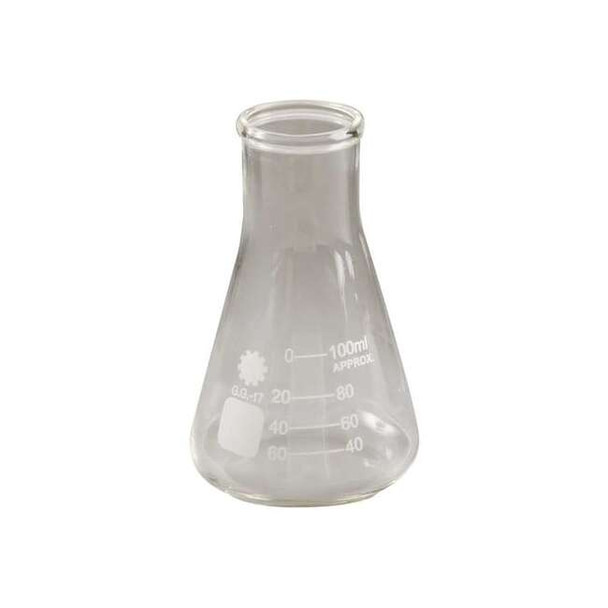 Manufacturer Varies Erlenmeyer Flask, Narrow Neck, 100mL, PK12 5YHL6