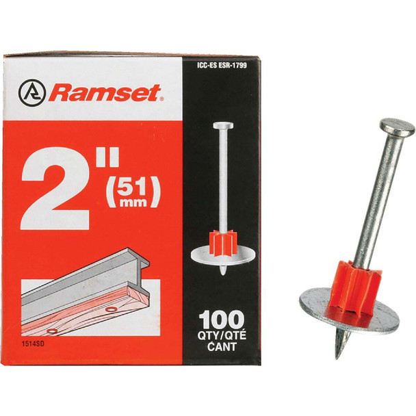 Ramset 2 In. Fastening Pin with Washer (100-Pack) 00806