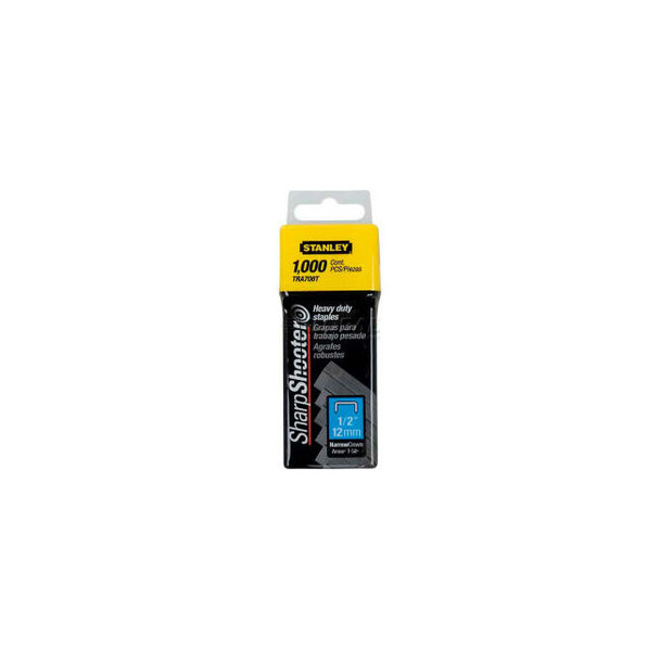 Stanley TRA708T Heavy-Duty Narrow Crown Staples 1/2"" 1000 Pack