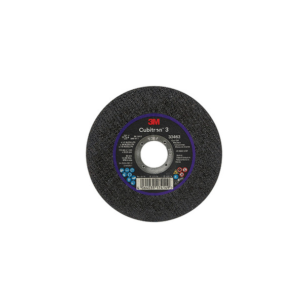 3M™ Cubitron™ 3 Cut-Off Wheel, 4.5in x 0.04in x 7/8in, 5/Box 33463
