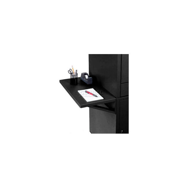 Global Industrial Set Of 2 Black Side Shelves For Security Audio Visual Cart