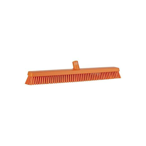 Remco 24 in Sweep Face Broom Head, Soft/Stiff Combination, Orange 31957