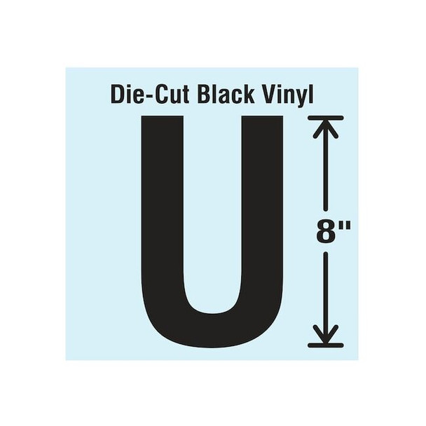 Stranco Letter Label, Vinyl, 8 in H, 4-3/4 in W DBV-SINGLE-8-U