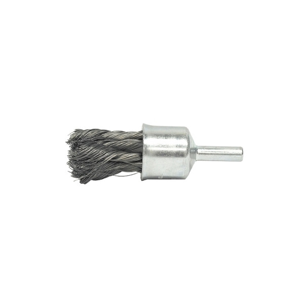 Knot Wire End Brush, Stainless Steel Bristles, 1/2 in Brush dia x 0.0104 in Wire, 20000 RPM, 10 EA/CTN Pack of 10