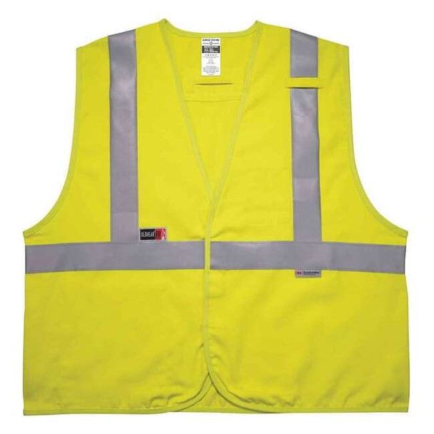 Ergodyne Lime S/M Hi-Vis FR Safety Vest - Class 2, Dual Compliant 8261FRHL