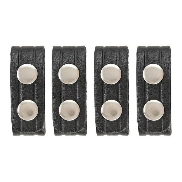 Heros Pride Belt Keeper, Synthetic Leather, Black, Universal, Snap 1499PN